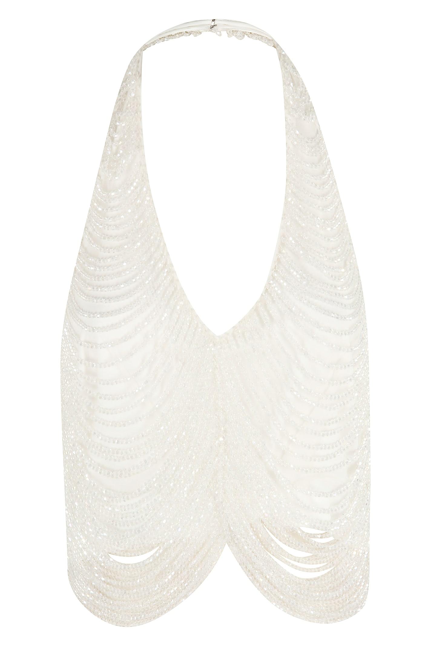 giuseppe di morabito top con perline