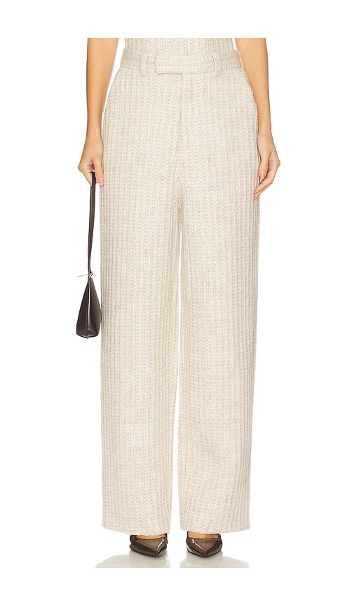 giuseppe di morabito waffle knit pant in beige.