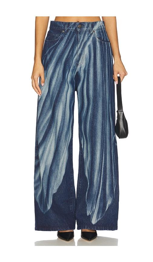 giuseppe di morabito wide leg jean in blue.