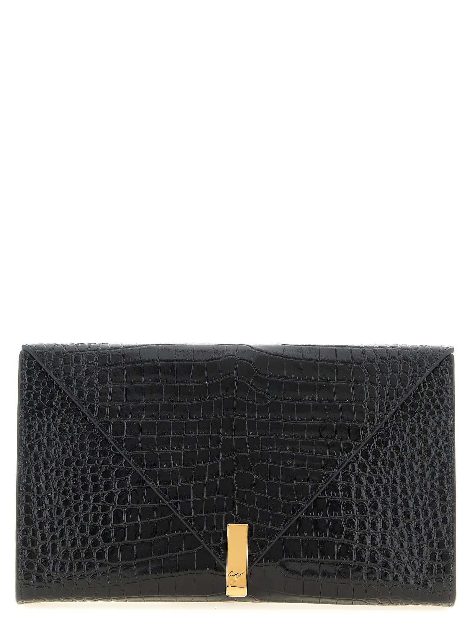 giuseppe zanotti envelope clutch bag