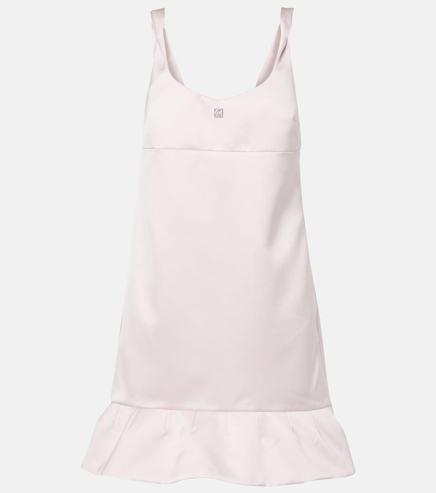 givenchy 4g ruffle satin minidress