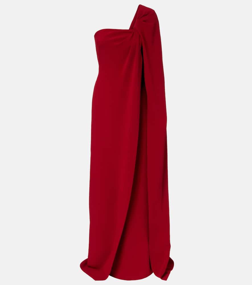 givenchy asymmetric caped maxi dress