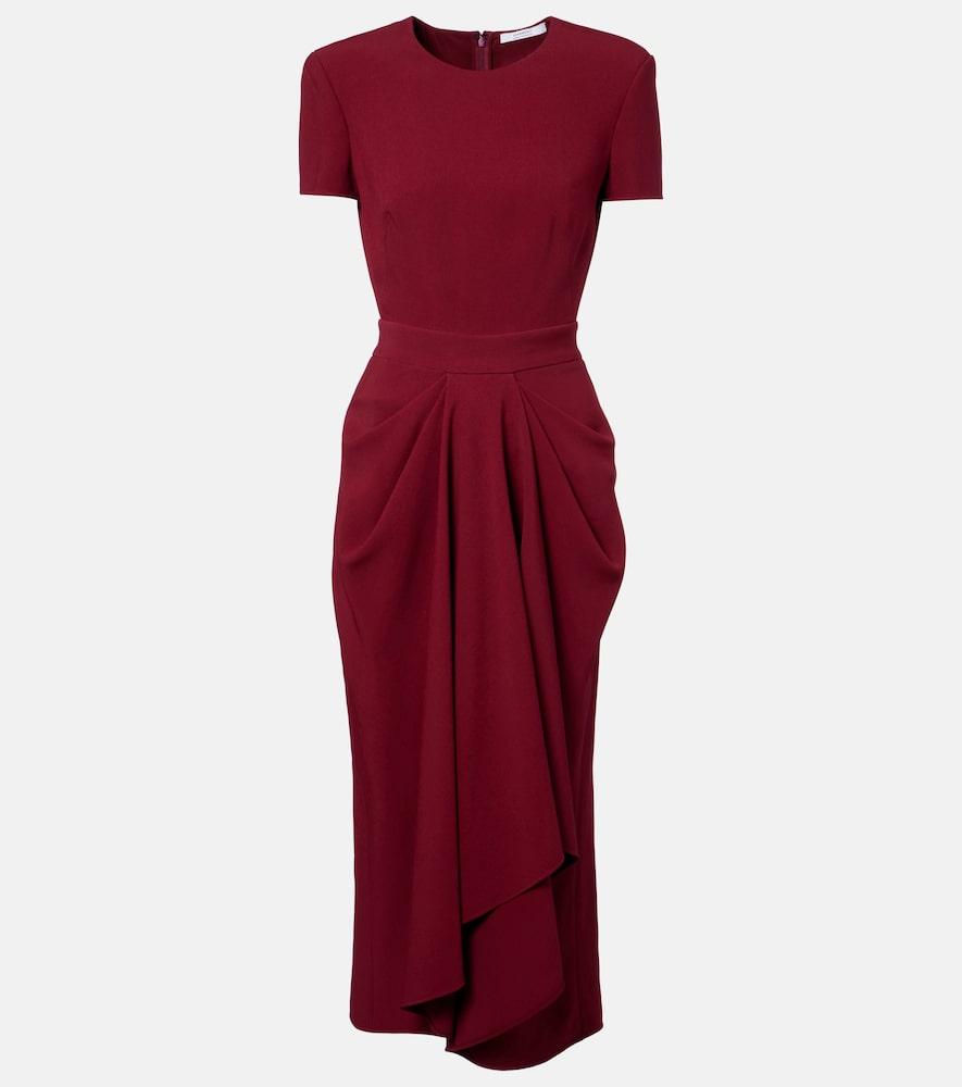 givenchy asymmetrical draped midi dress