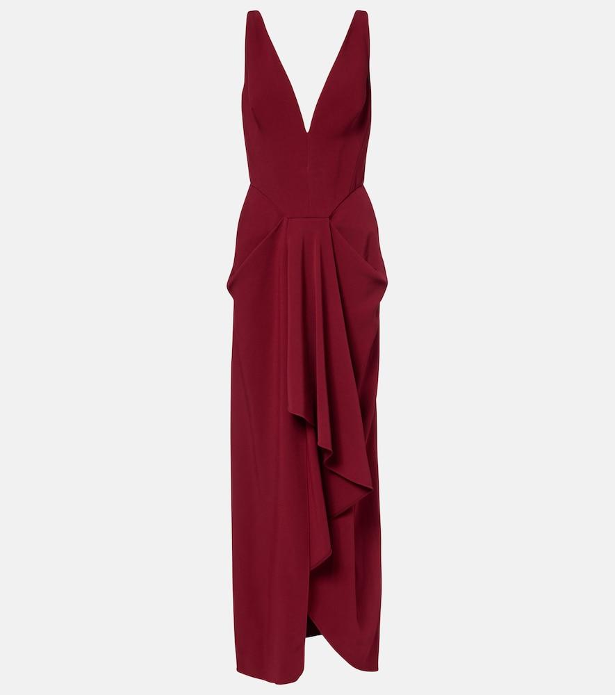 givenchy asymmetrical draped midi dress