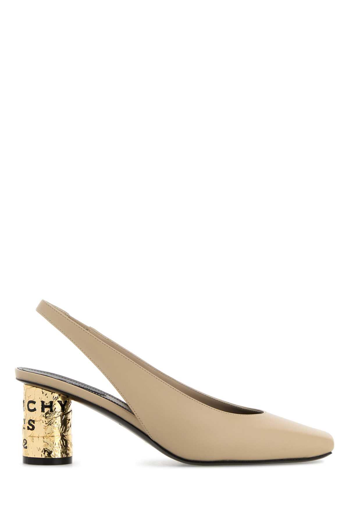givenchy beige leather tape pumps