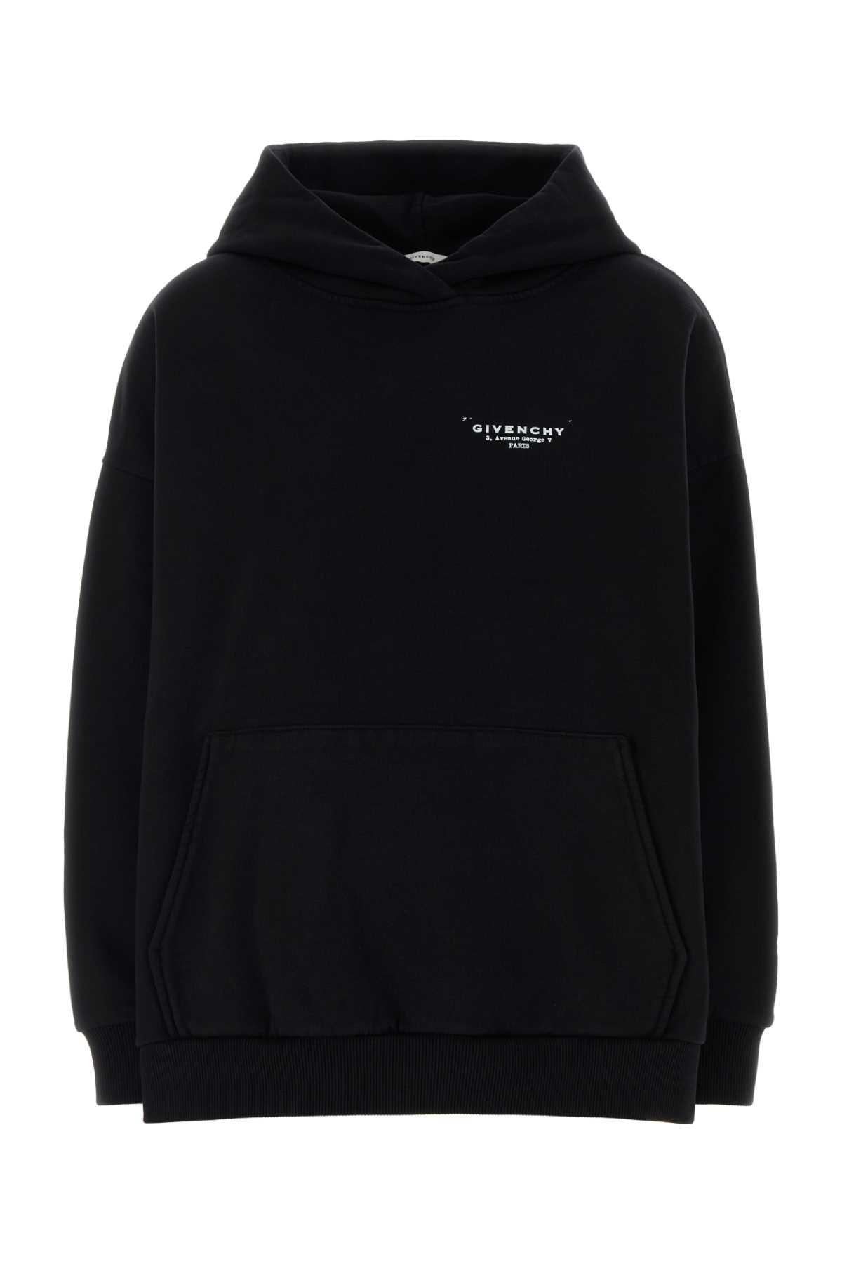 givenchy black cotton oversize sweatshirt