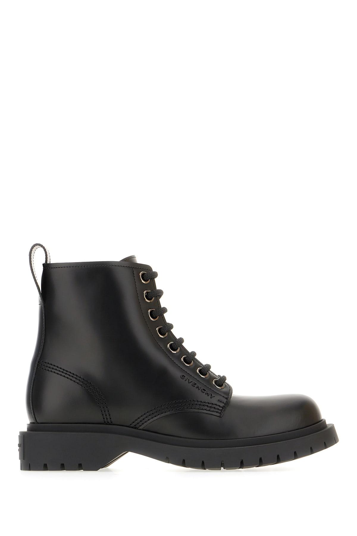 givenchy black leather ankle boots