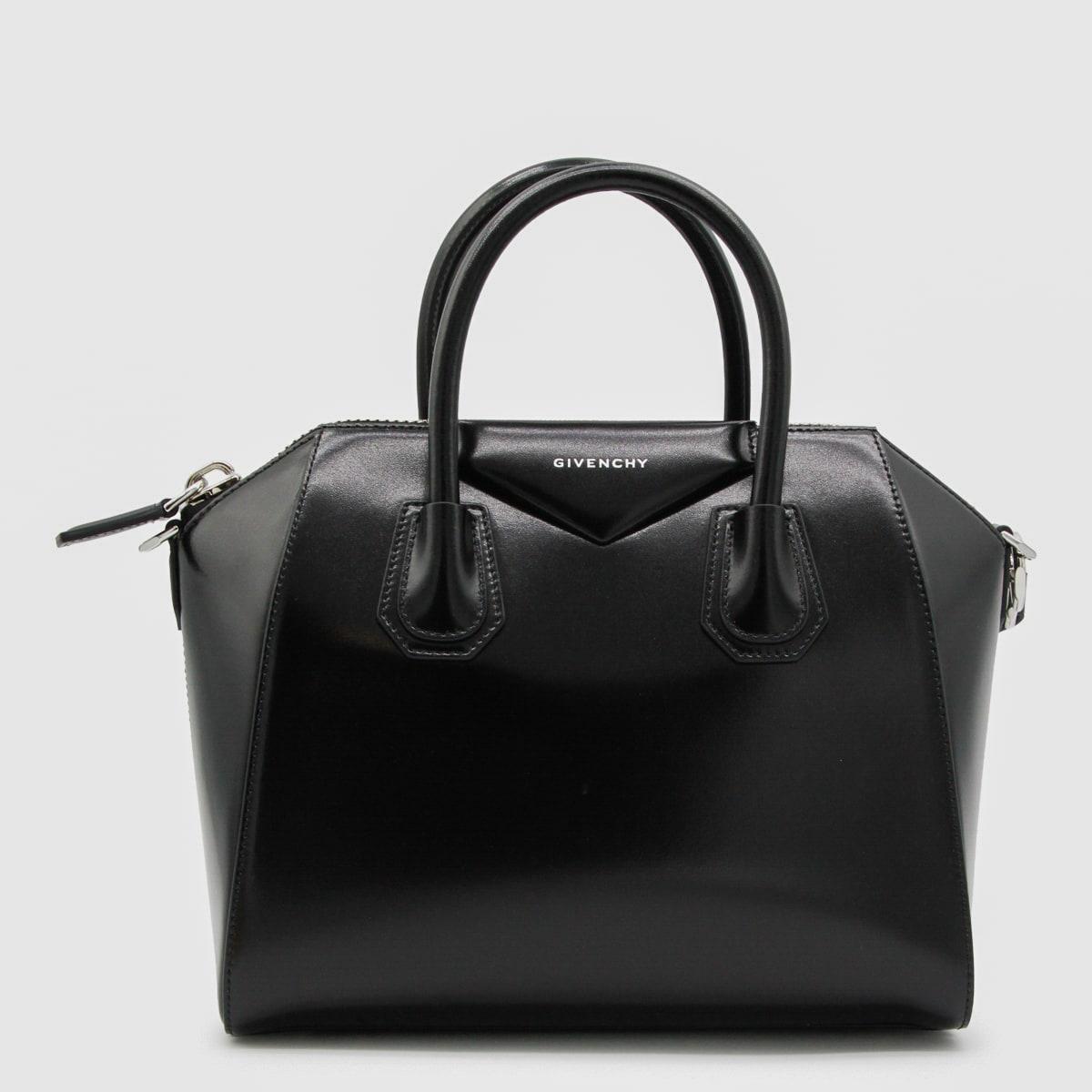 givenchy black leather antigona small top handle bag
