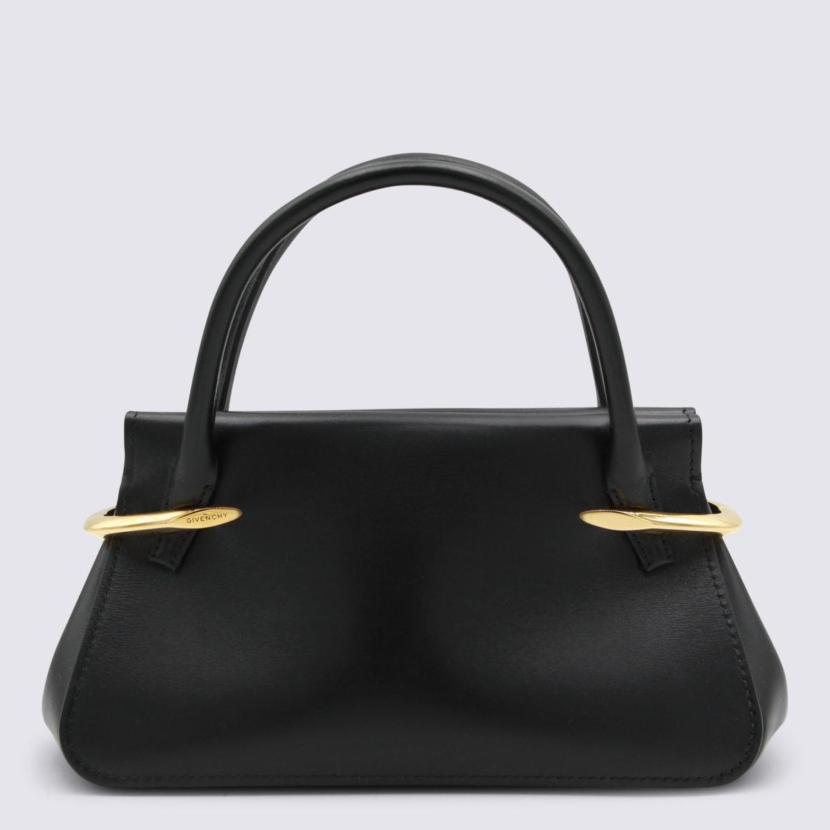 givenchy black leather pinch mini top handle