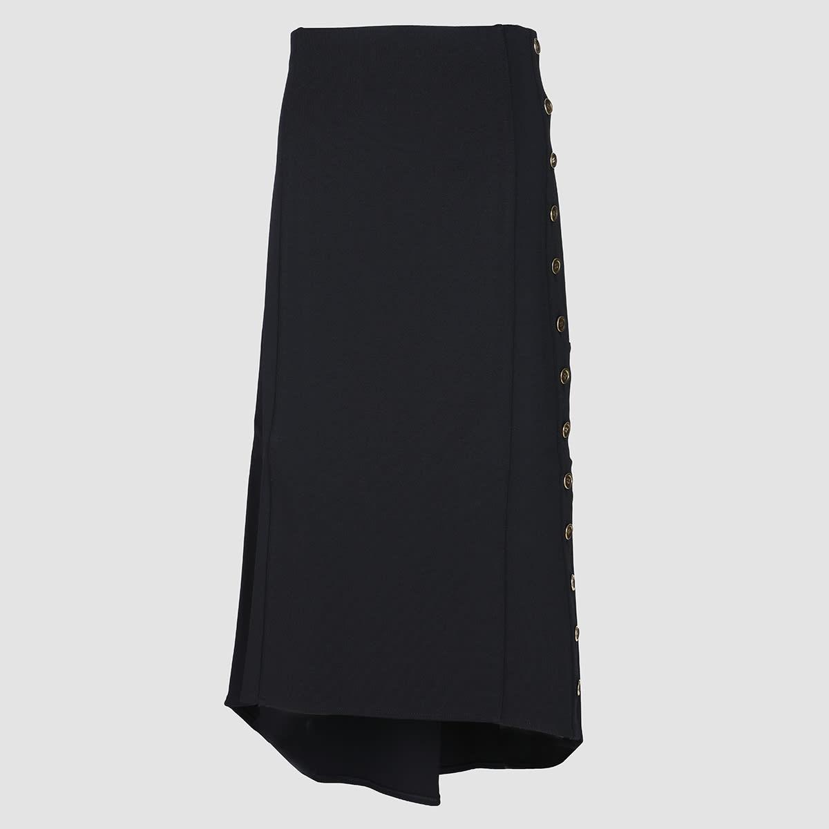 givenchy black midi skirt