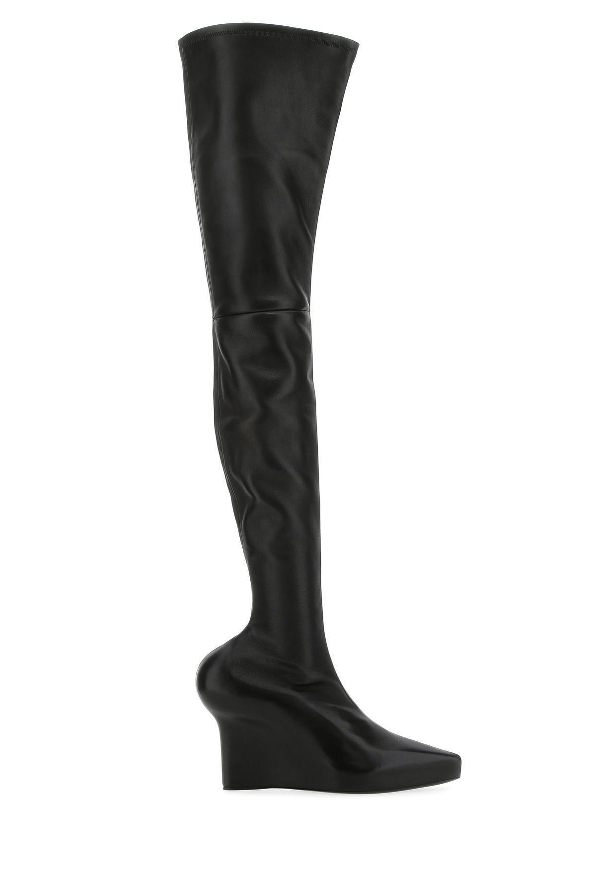 givenchy black nappa leather show boots