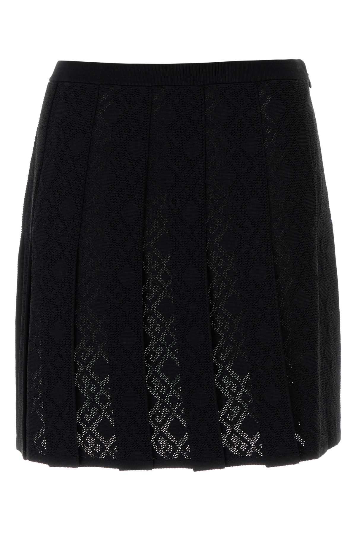 givenchy black viscose blend skirt