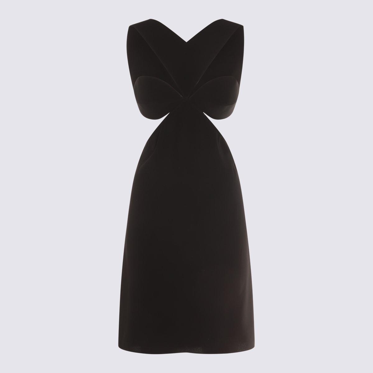 givenchy black viscose mini dress