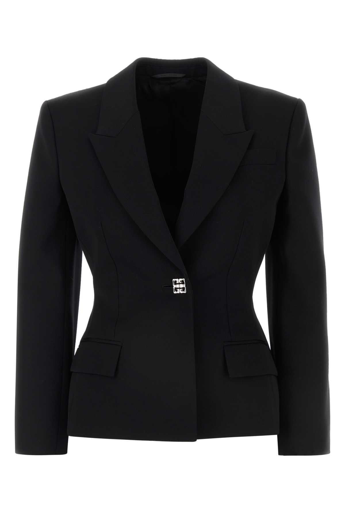 givenchy black wool blazer
