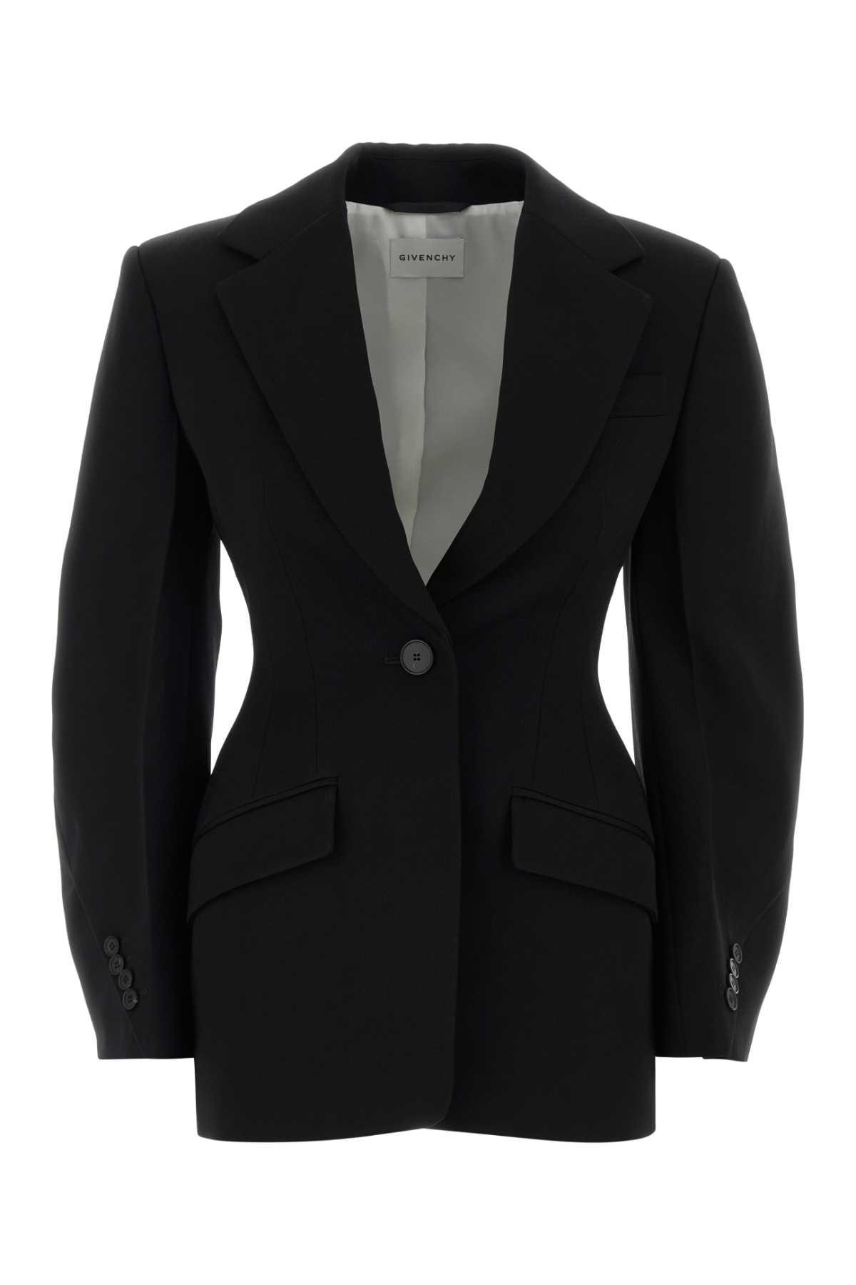 givenchy black wool blazer