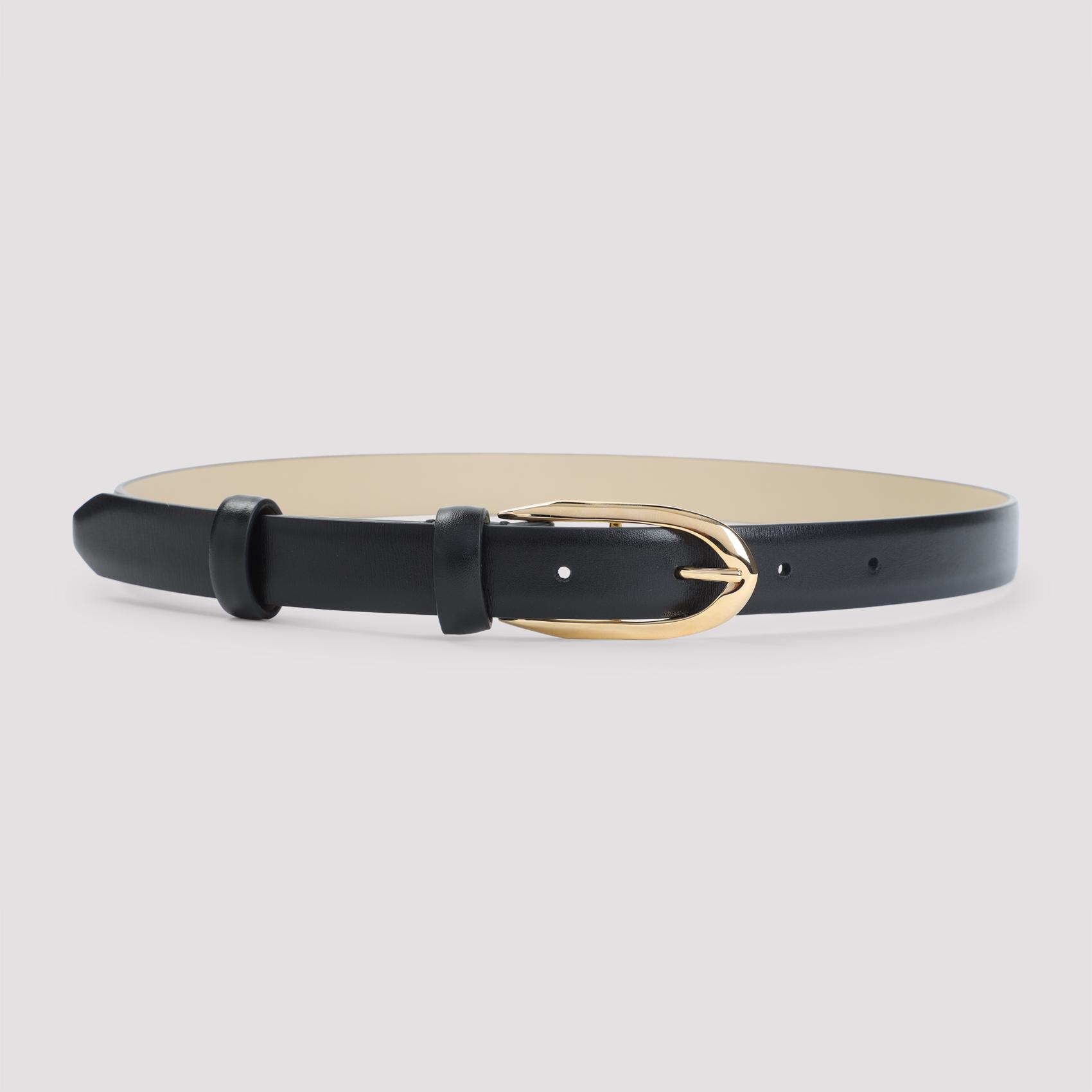 givenchy buckle belt black calf leather - women
