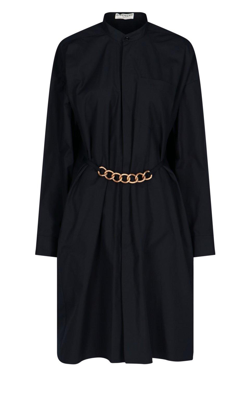 givenchy chain belt shirt dress