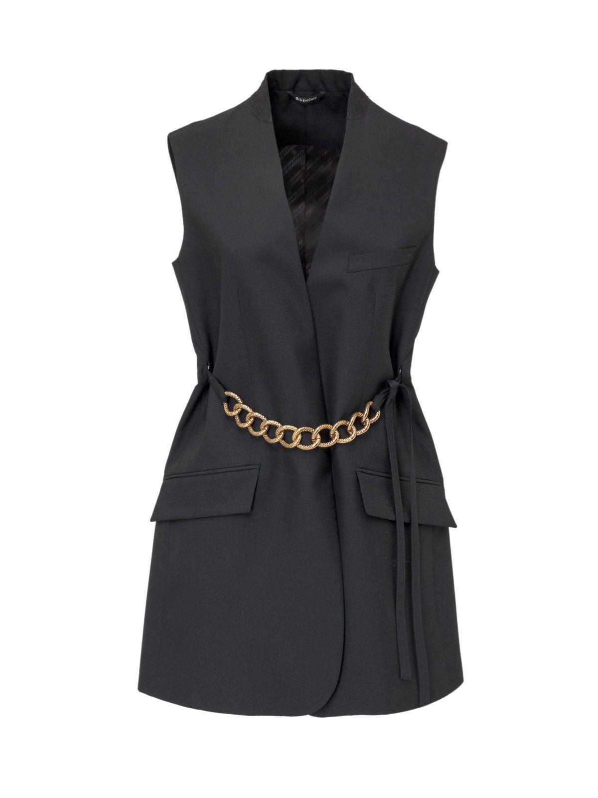 givenchy chain embellished sleeveless jacket