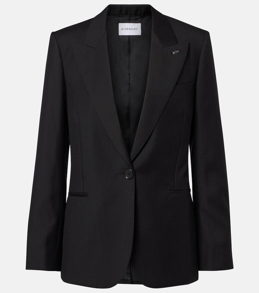 givenchy chalk stripe wool blazer