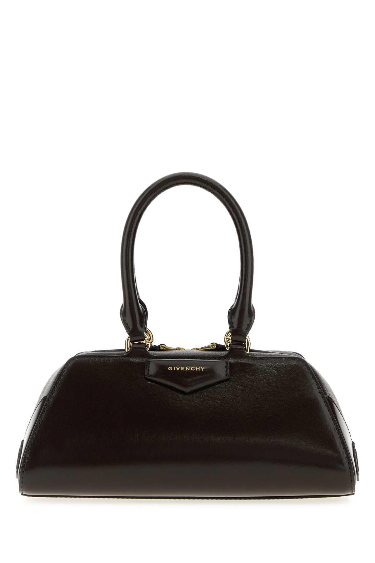 givenchy chocolate leather mini antigona handbag