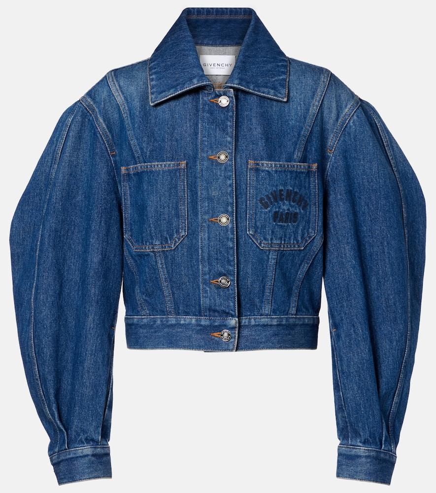 givenchy cocoon cropped denim jacket