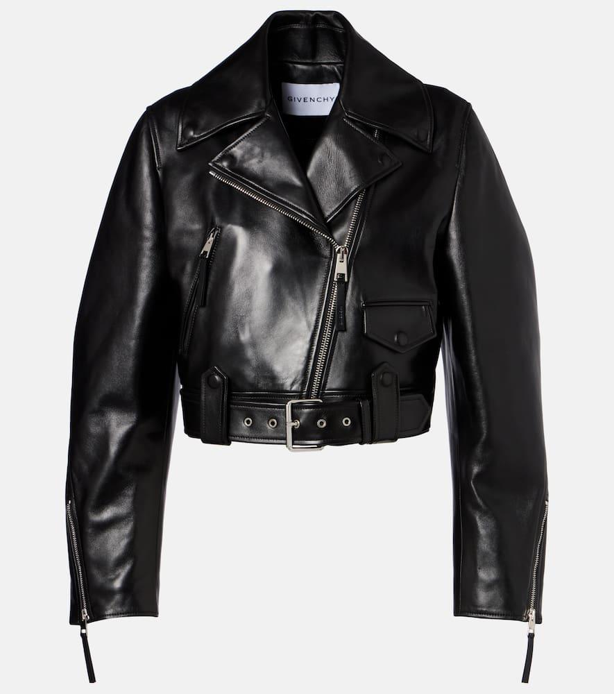 givenchy cocoon cropped leather biker jacket