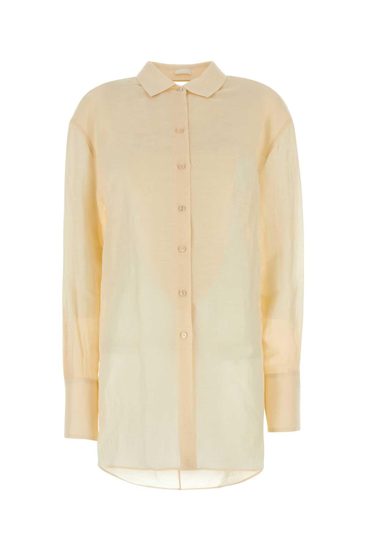 givenchy cream silk blend oversize shirt
