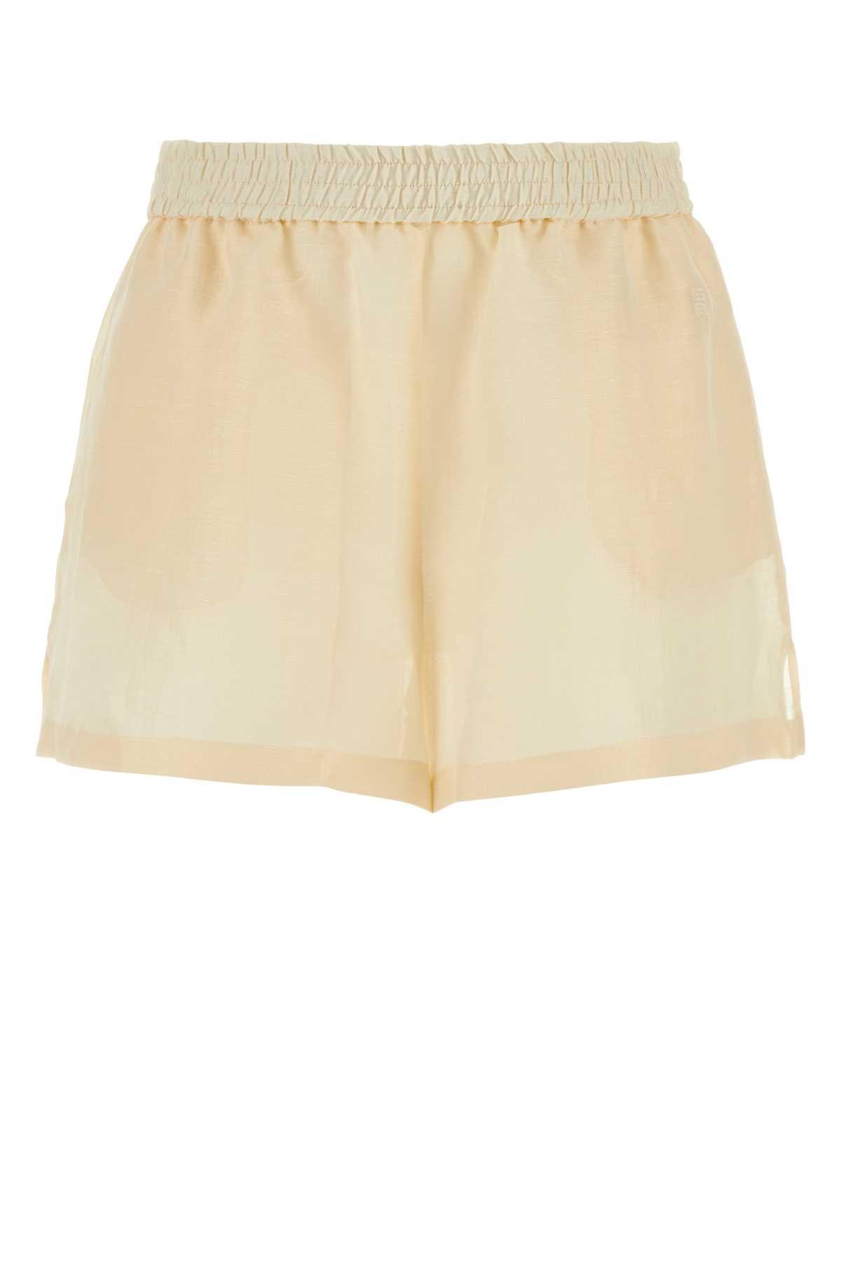givenchy cream silk blend shorts