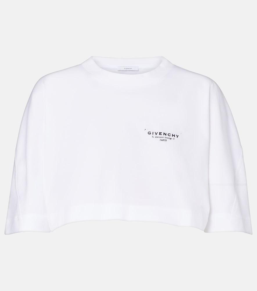 givenchy cropped logo cotton t