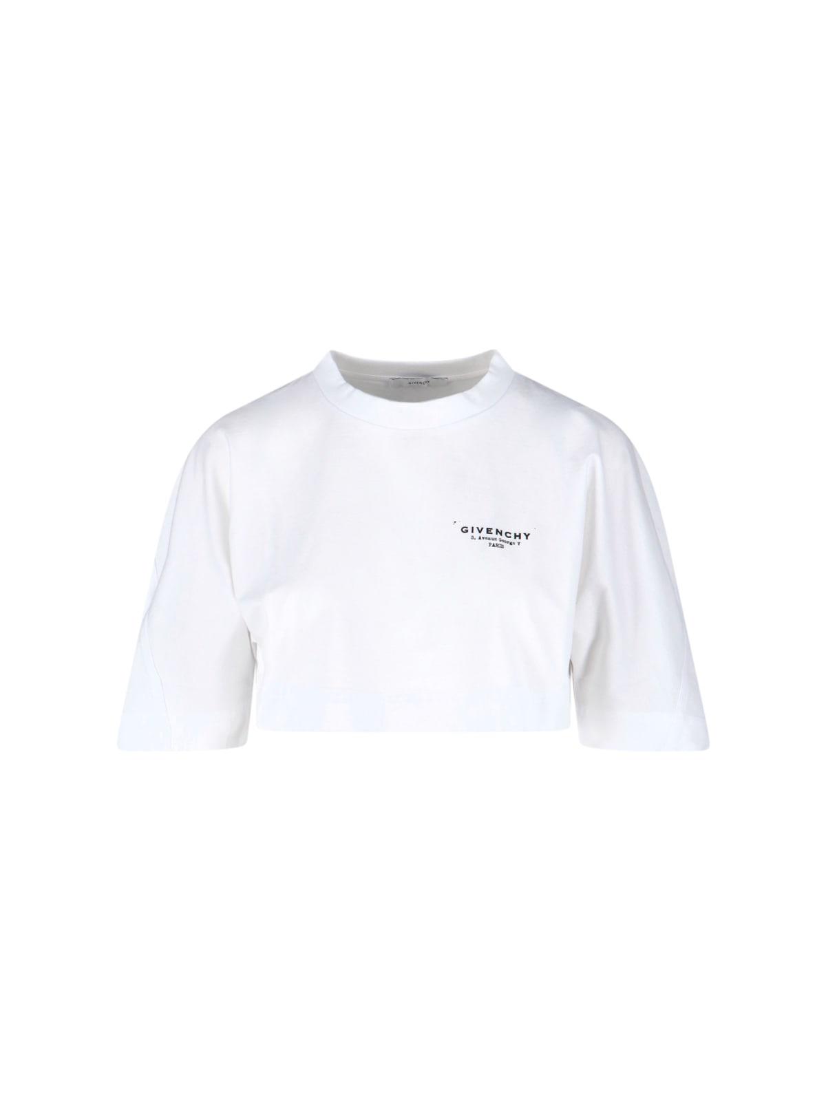 givenchy cropped logo t-shirt