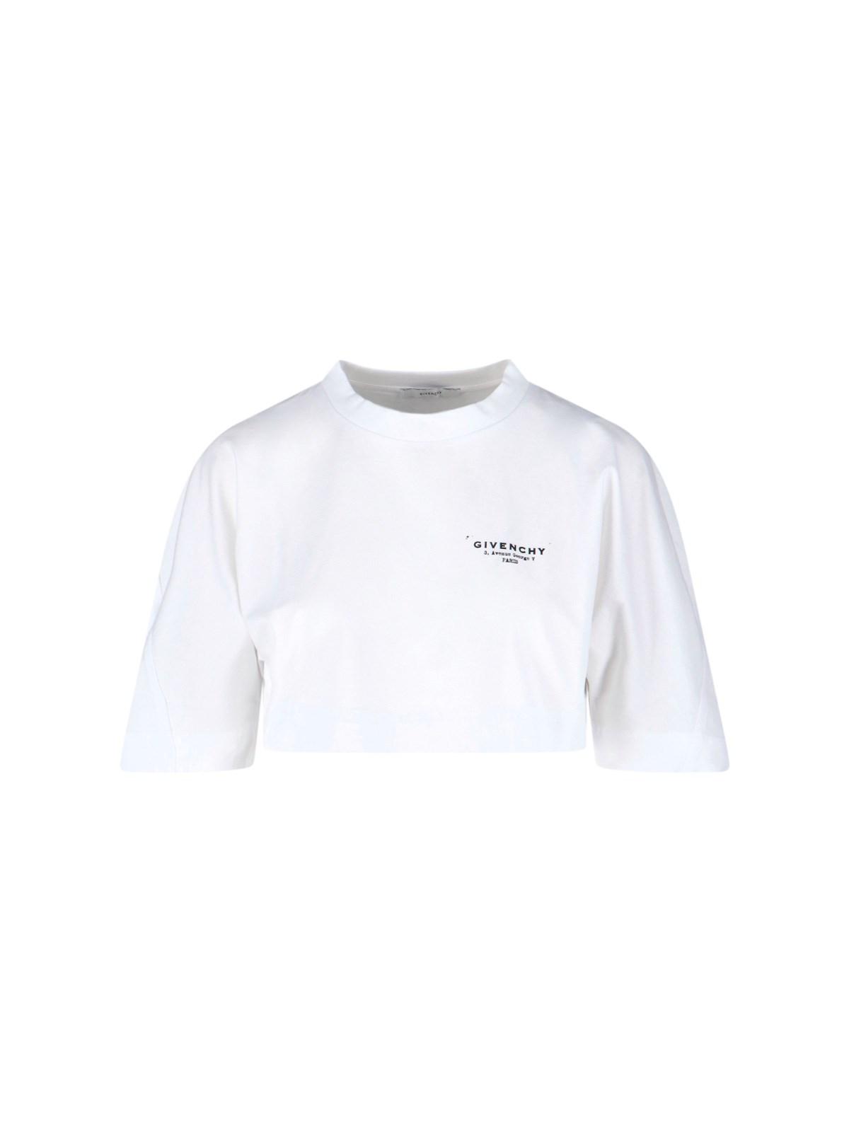 givenchy cropped logo t-shirt
