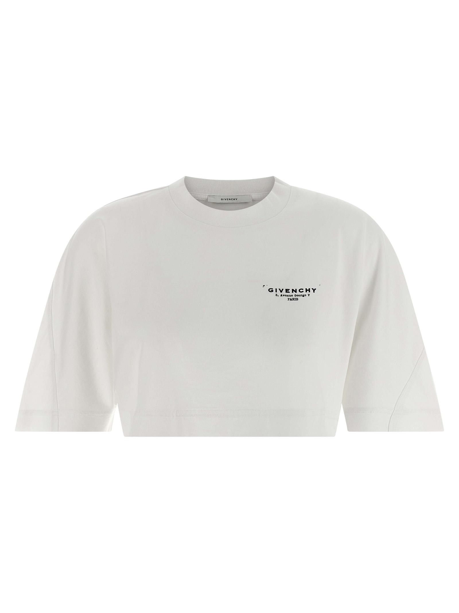 givenchy cropped t-shirt white cotton - women