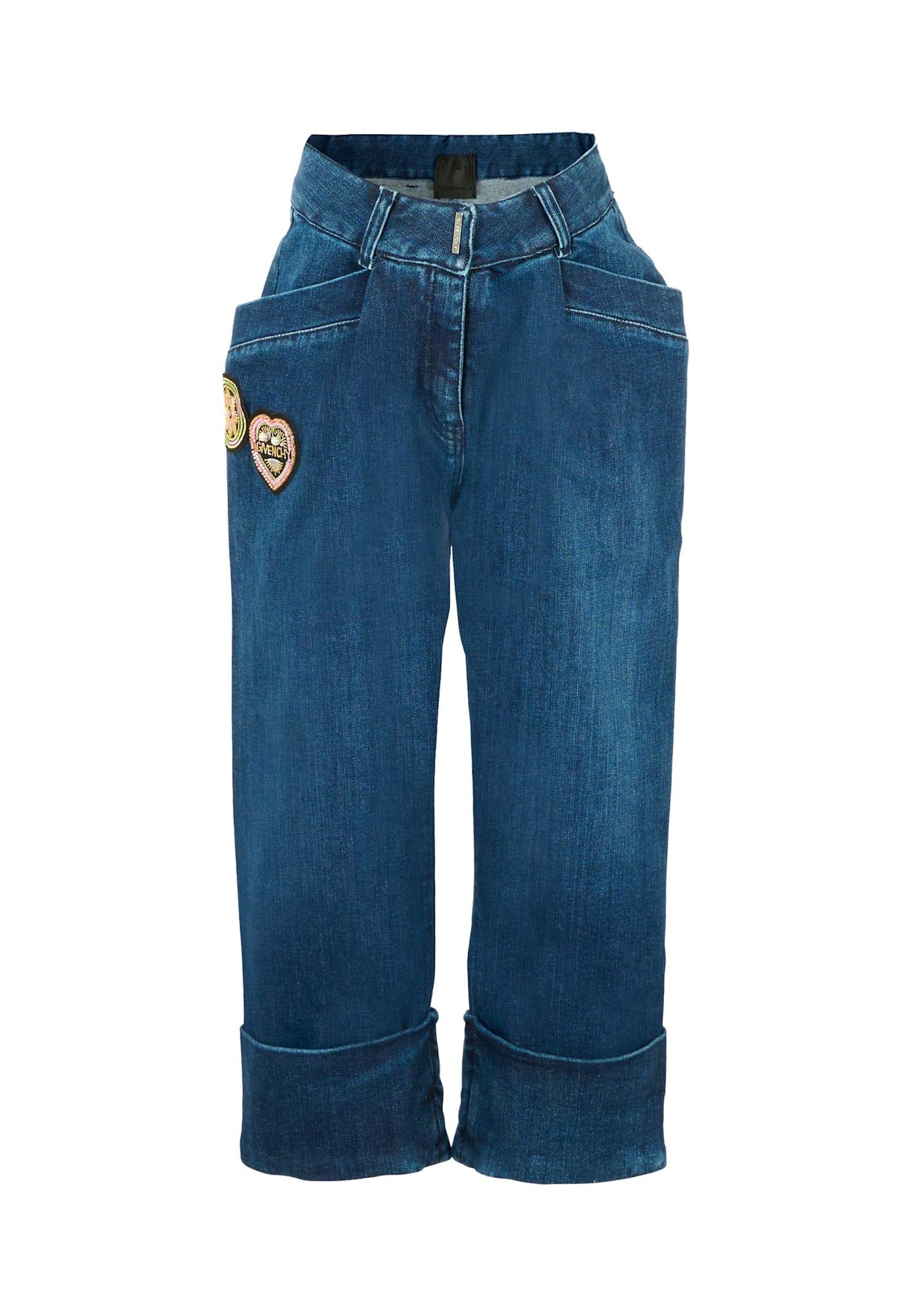 givenchy denim jeans for girl with patch