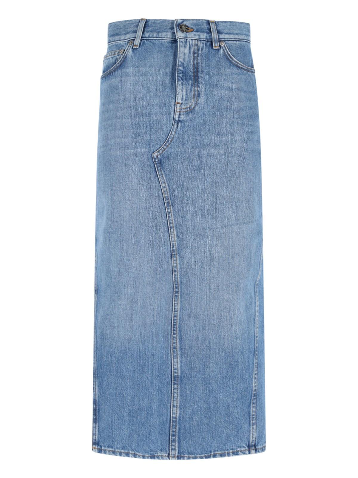 givenchy denim midi skirt
