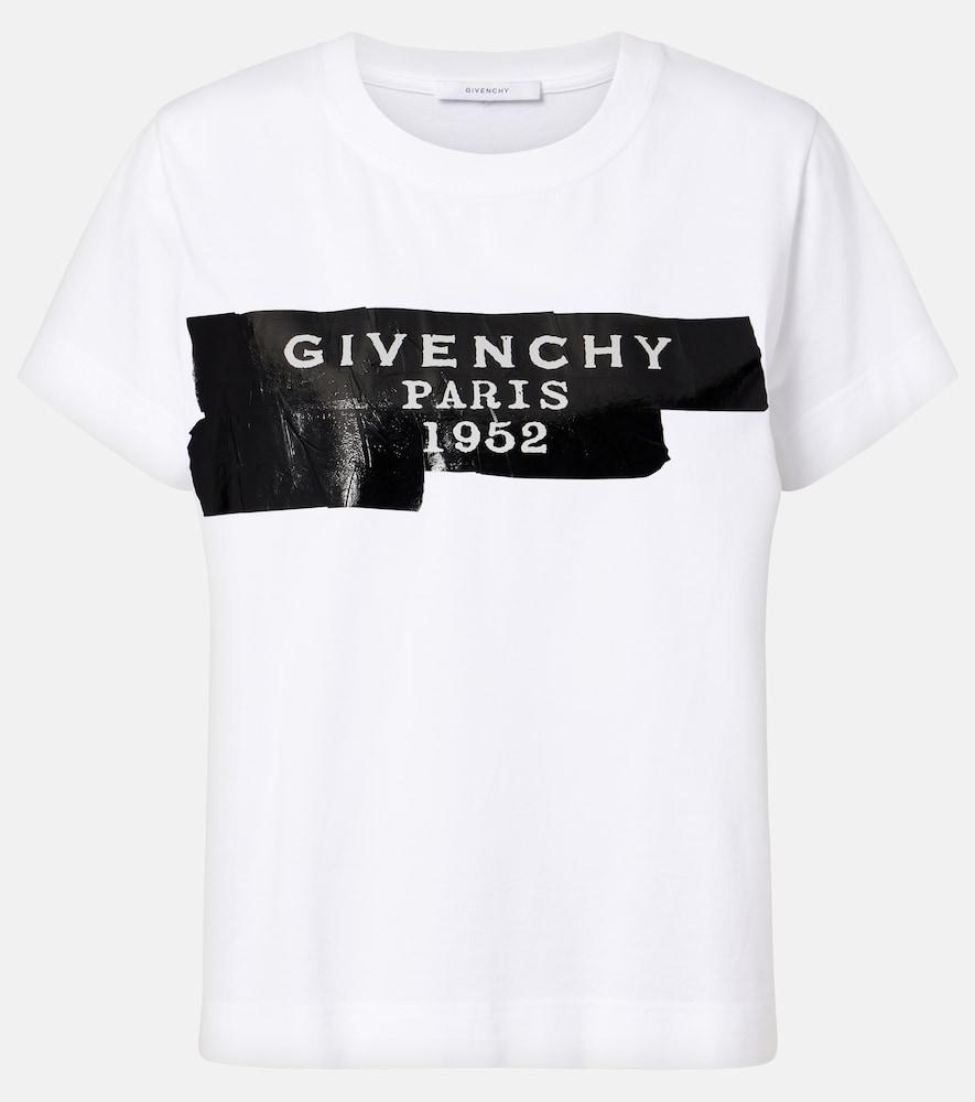 givenchy distressed printed cotton jersey t