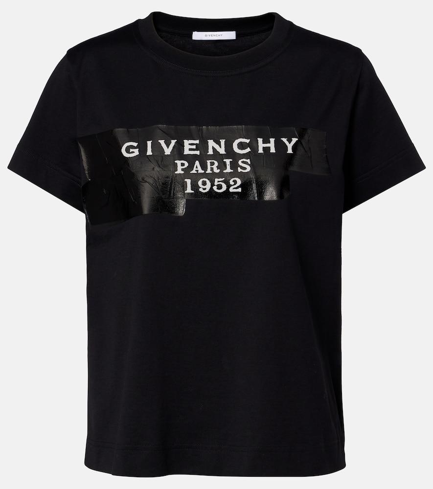 givenchy distressed printed cotton jersey t