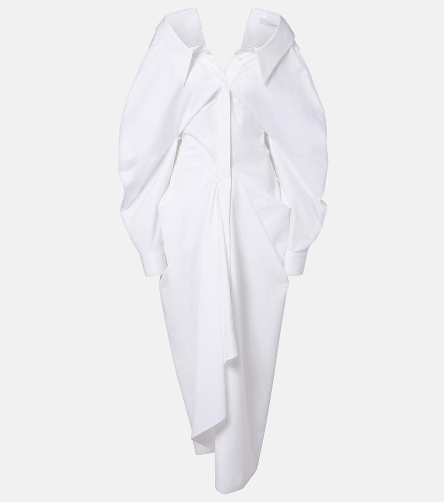 givenchy draped cotton poplin shirt dress