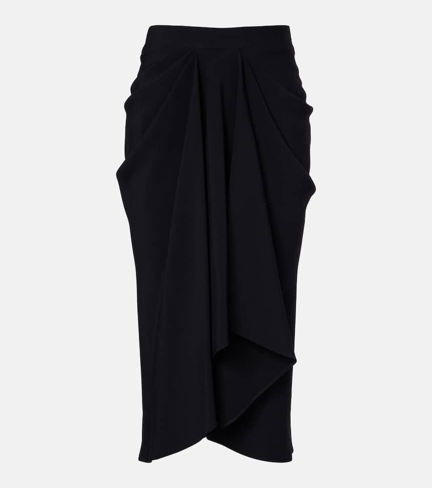 givenchy draped crêpe cady midi skirt