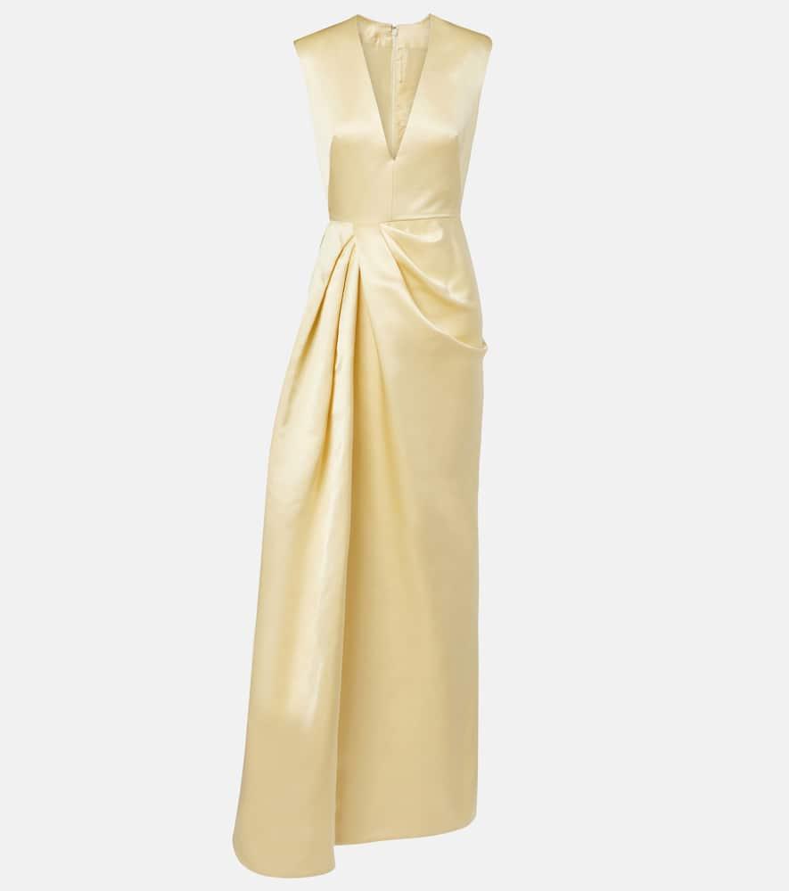 givenchy draped silk satin gown