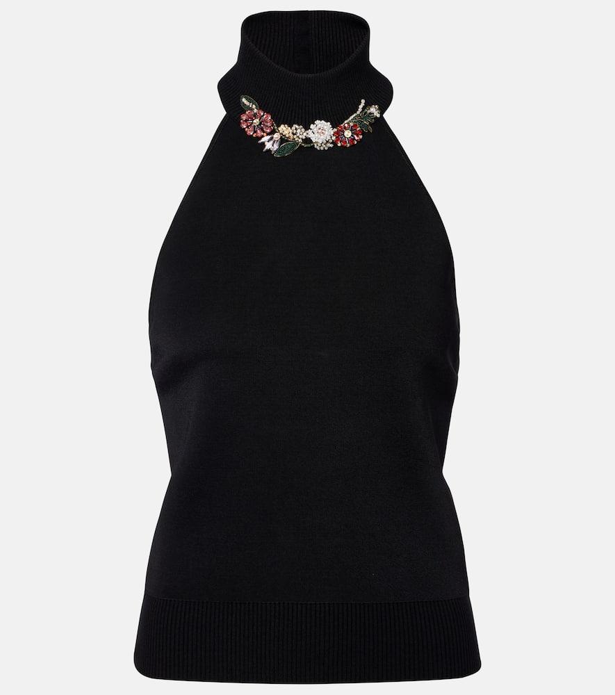 givenchy embellished halterneck top