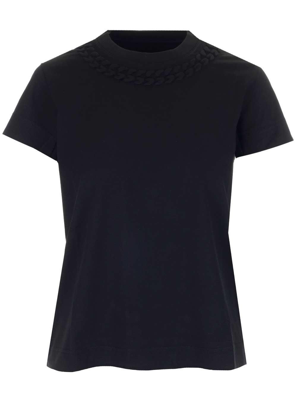 givenchy embossed chain collar slimfit tshirt
