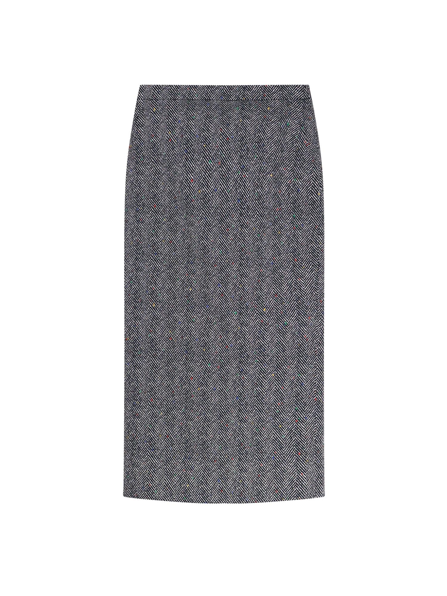 givenchy herringbone motif cotton skirt