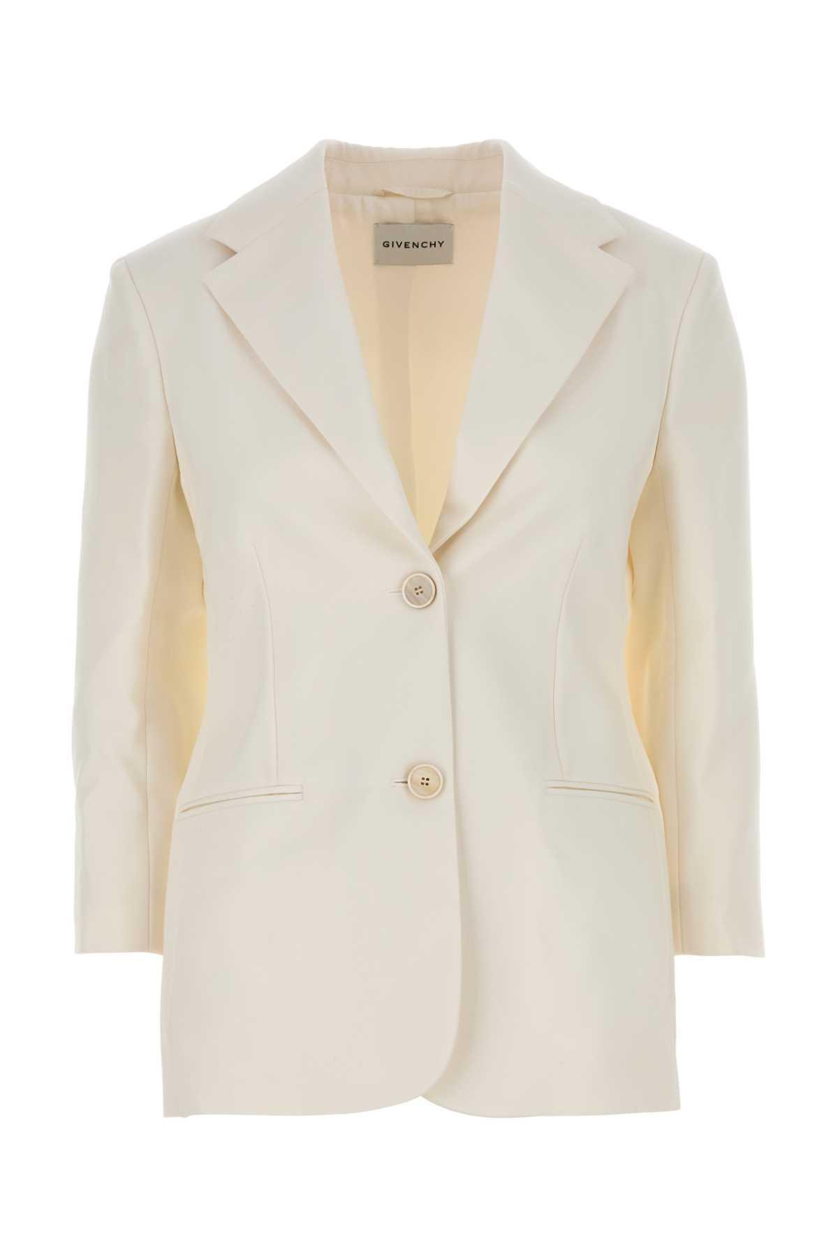 givenchy ivory wool blazer