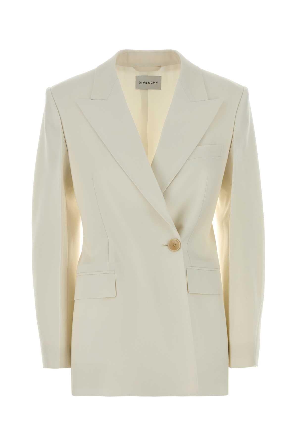 givenchy ivory wool blend blazer