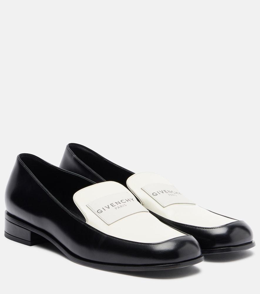 givenchy label leather loafers