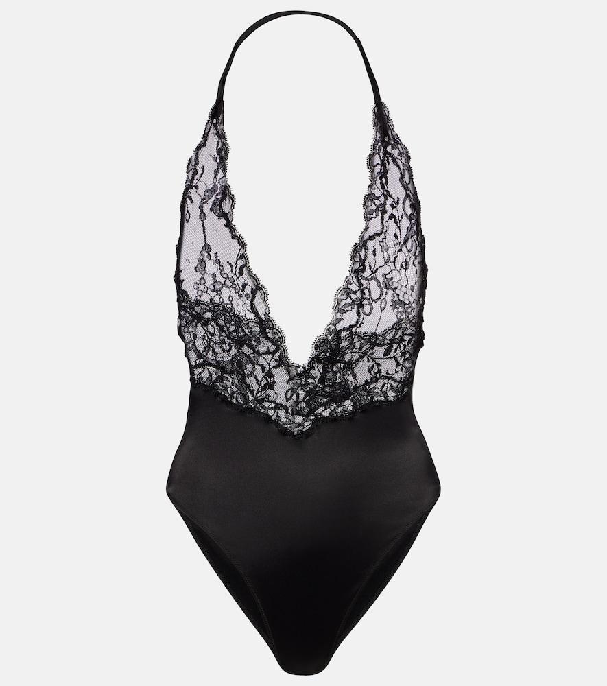 givenchy lace and jersey bodysuit