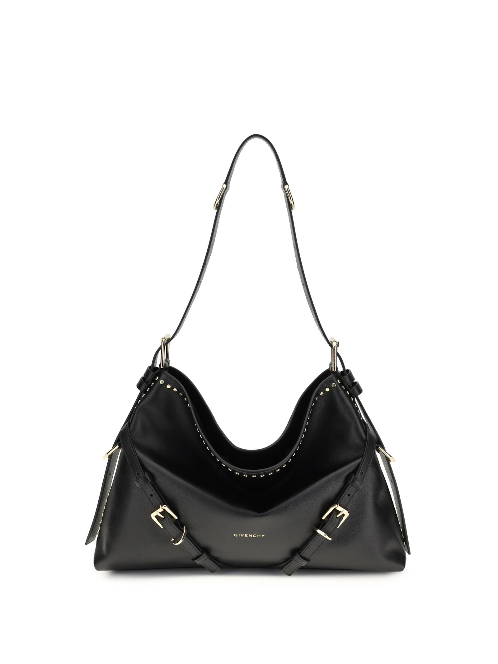 givenchy large voyou shoulder bag in shiny leather