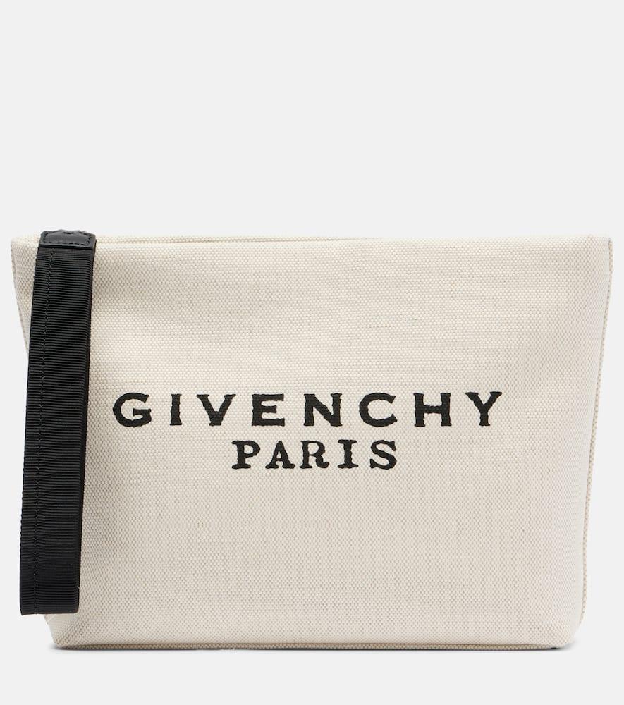 givenchy logo canvas pouch