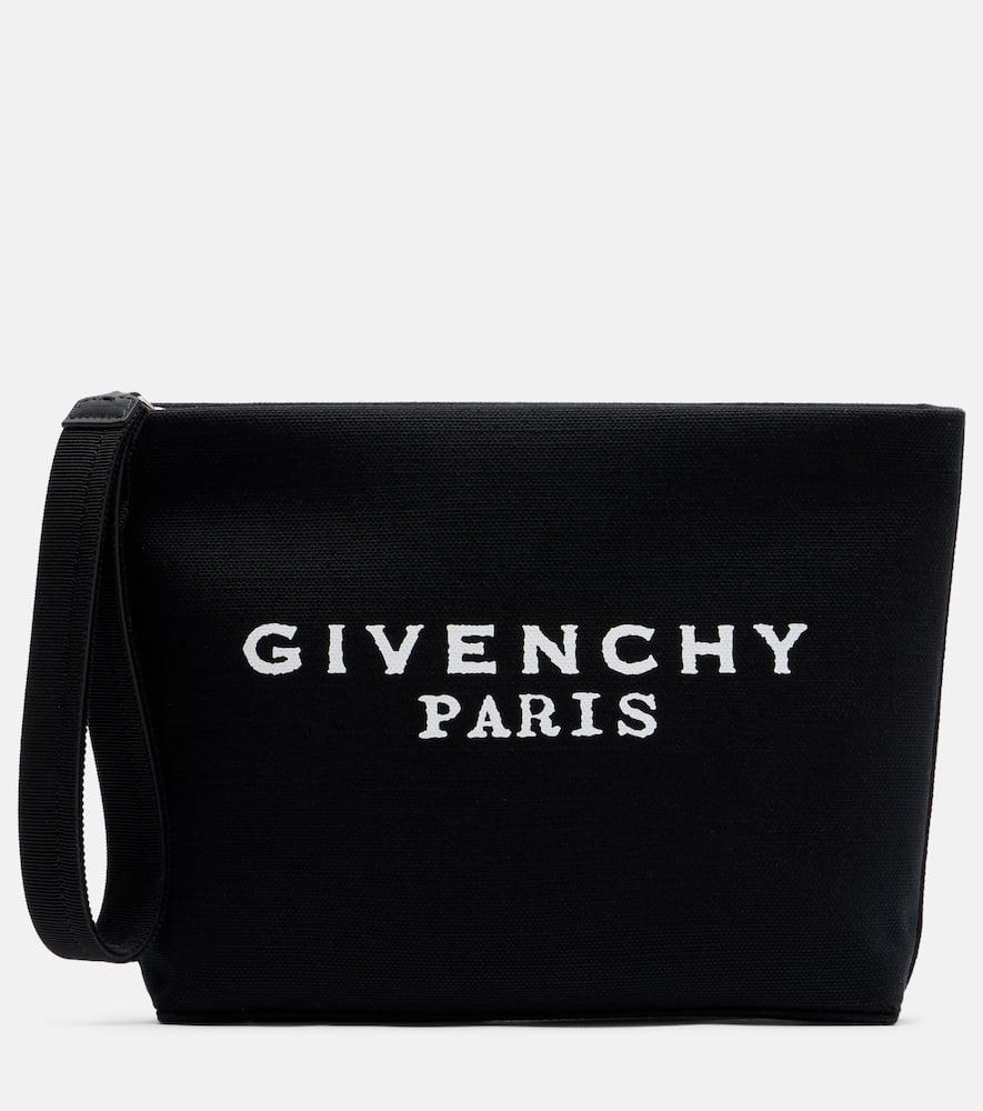 givenchy logo canvas pouch