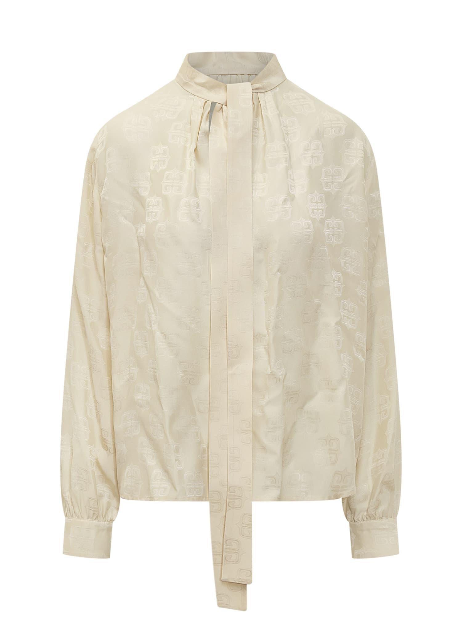 givenchy logo lavalliere shirt
